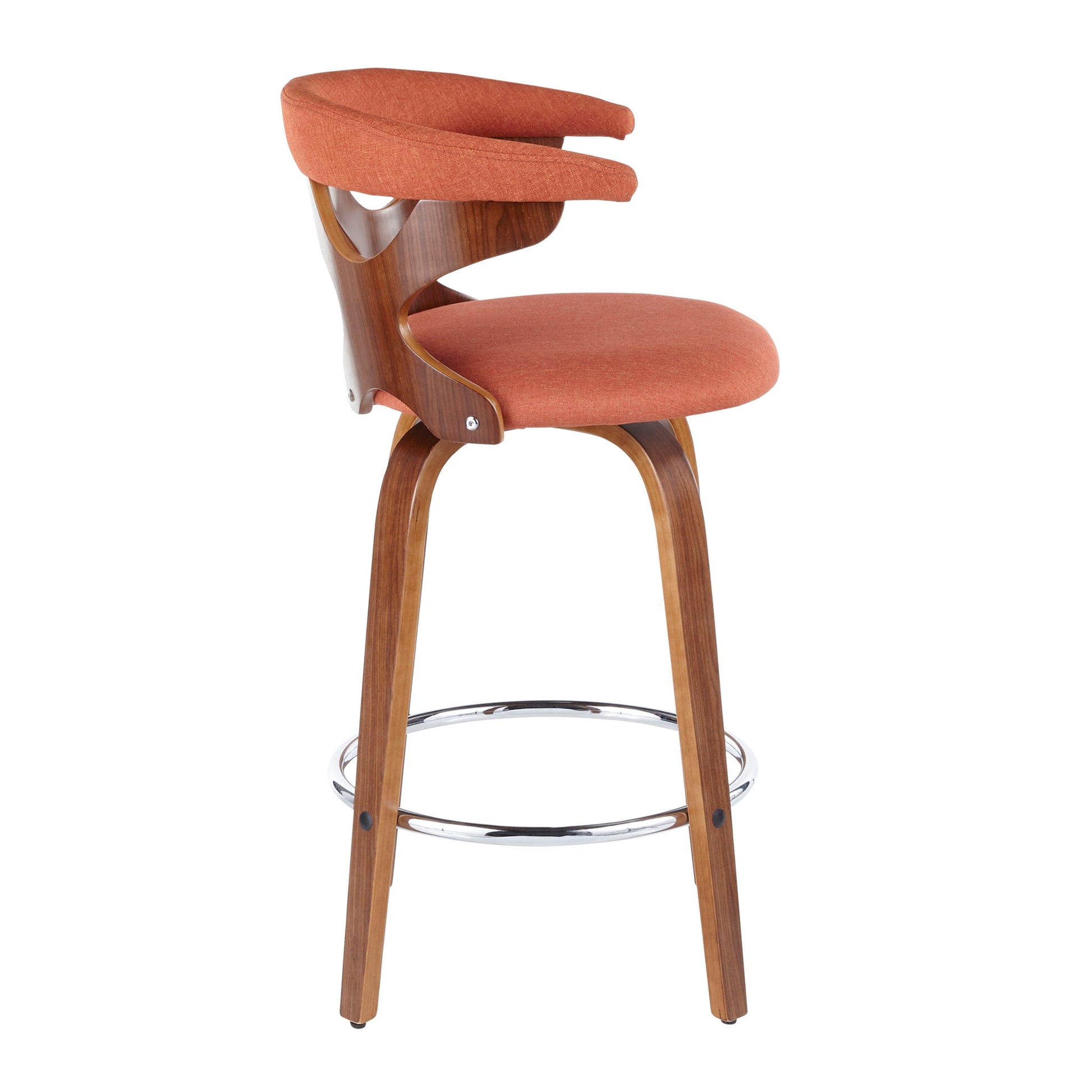 Gardenia - Mid Century Modern Fixed Height Counter Stool With Swivel (Set of 2) Lumi Source