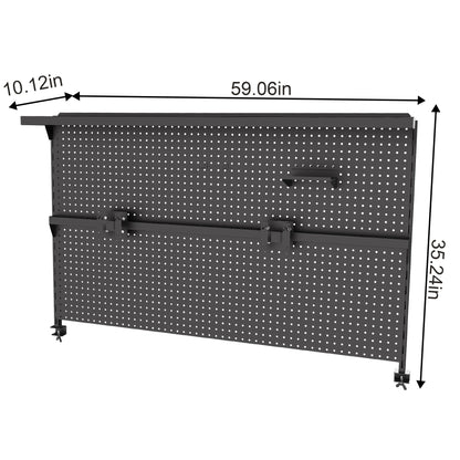 Clamp On Desk Pegboard With Single Monitor Stand Daily Nest