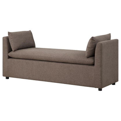 Robin - Upholstered Accent Bench With Armrests - Brown Coaster Fine Furniture