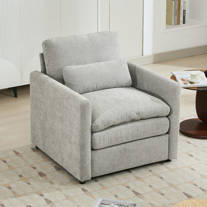Cozy Upholstered Plush Cushion Armchair For Living Room Hearth and Haven