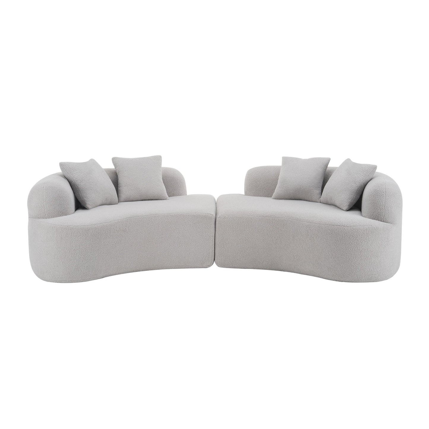 Curved 4 Seater Full Compression Sponge Sofa Home Essentials