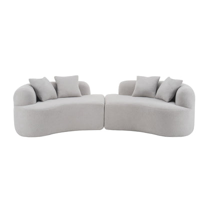 Curved 4 Seater Full Compression Sponge Sofa Home Essentials