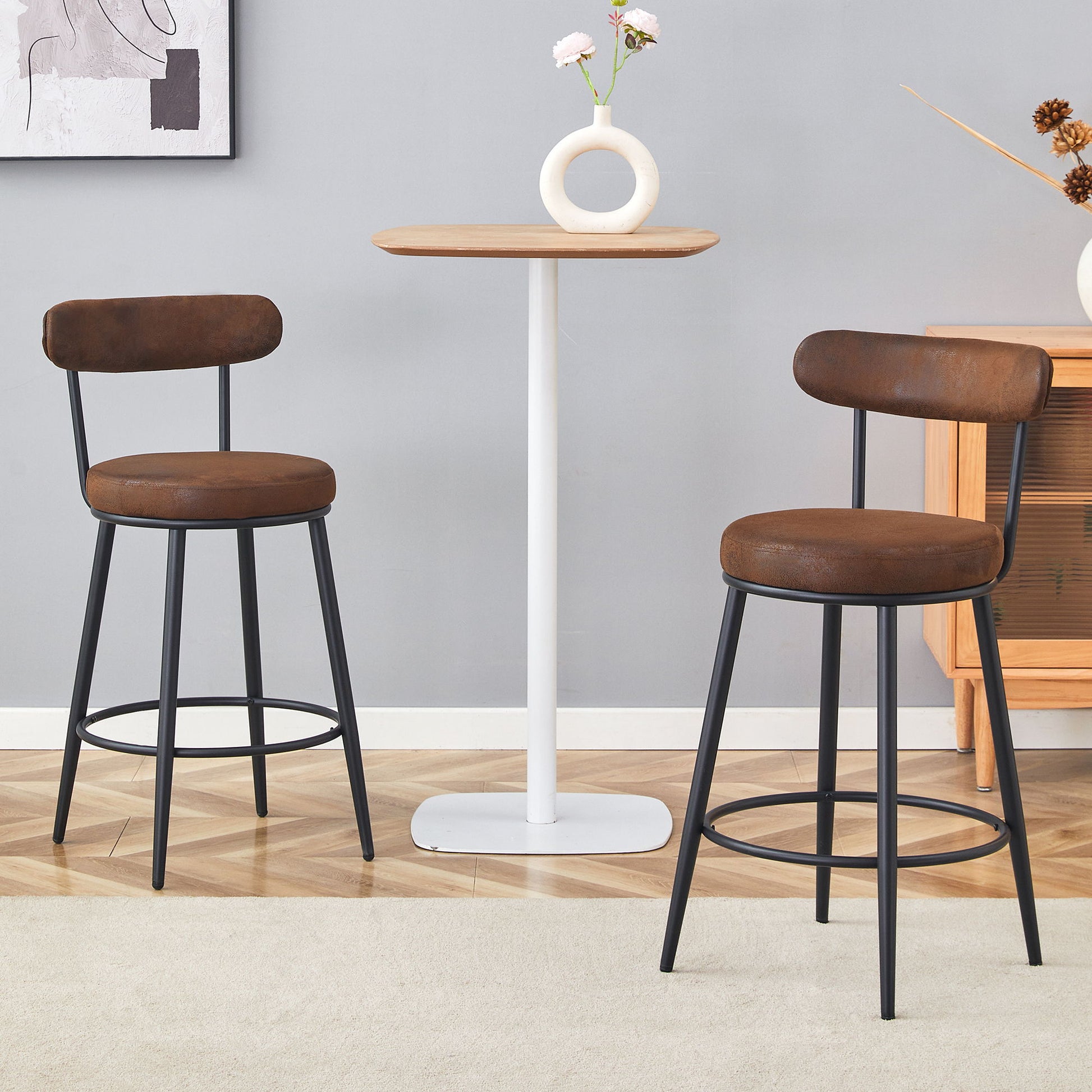 Fashionable Ergonomic High Legged Bar Chairs (Set of 2) Home Essentials