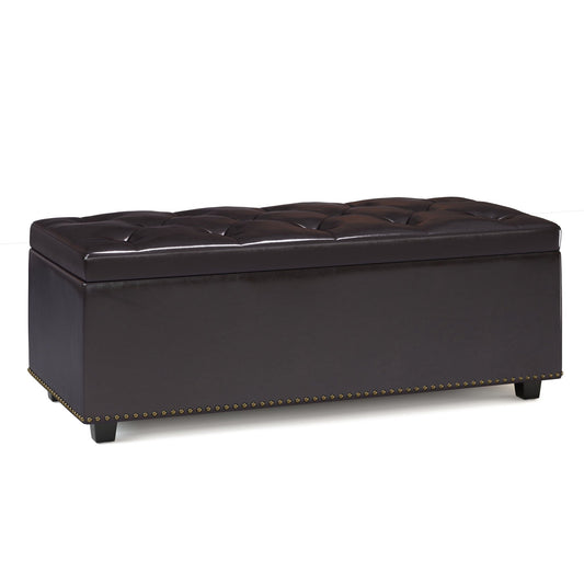Hamilton - Upholstered Lift Top Rectangular Storage Ottoman Simpli-Home
