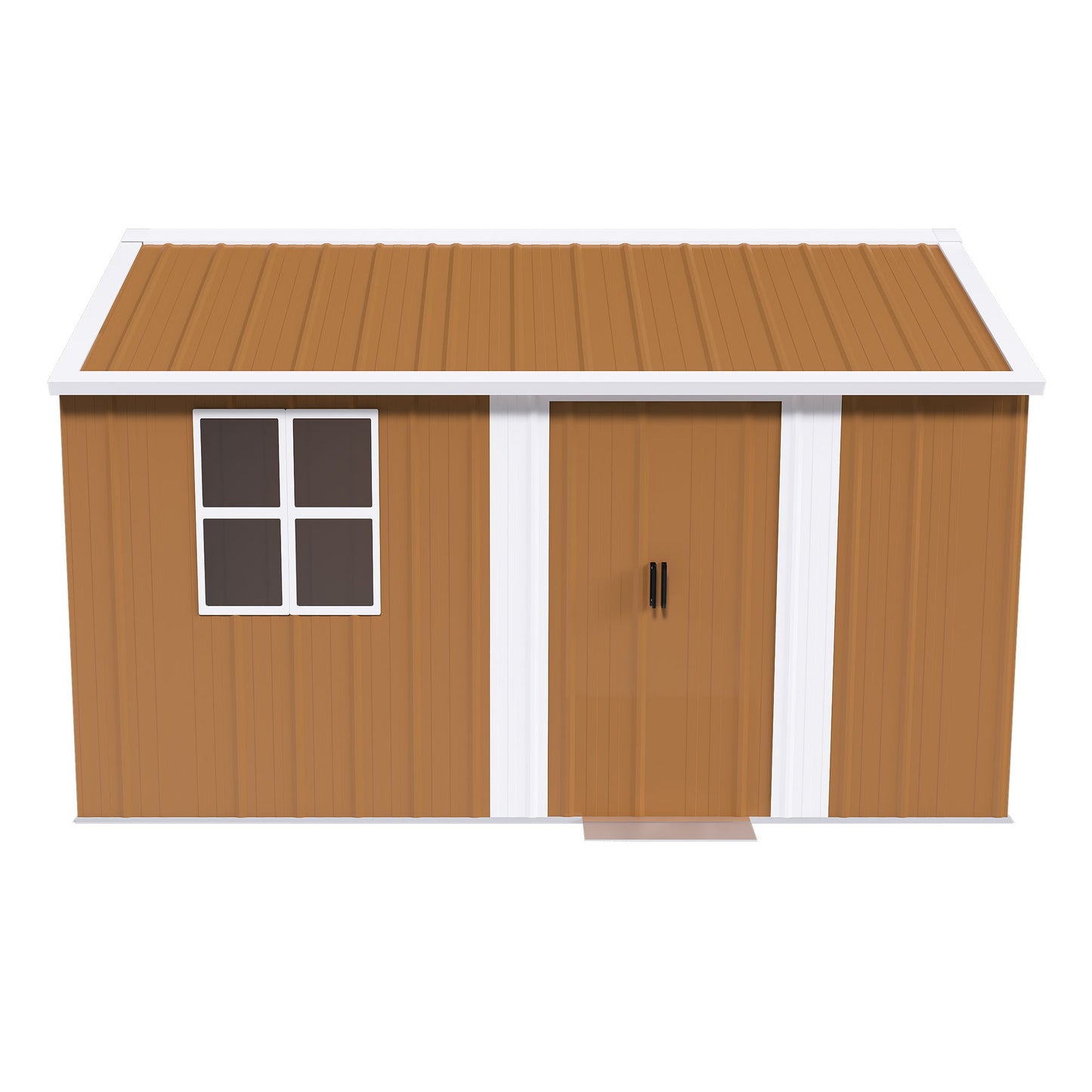 Heavy Duty Metal Storage Shed With Windows And Lockable Door, Weatherproof Outdoor Garden Shed Daily Nest