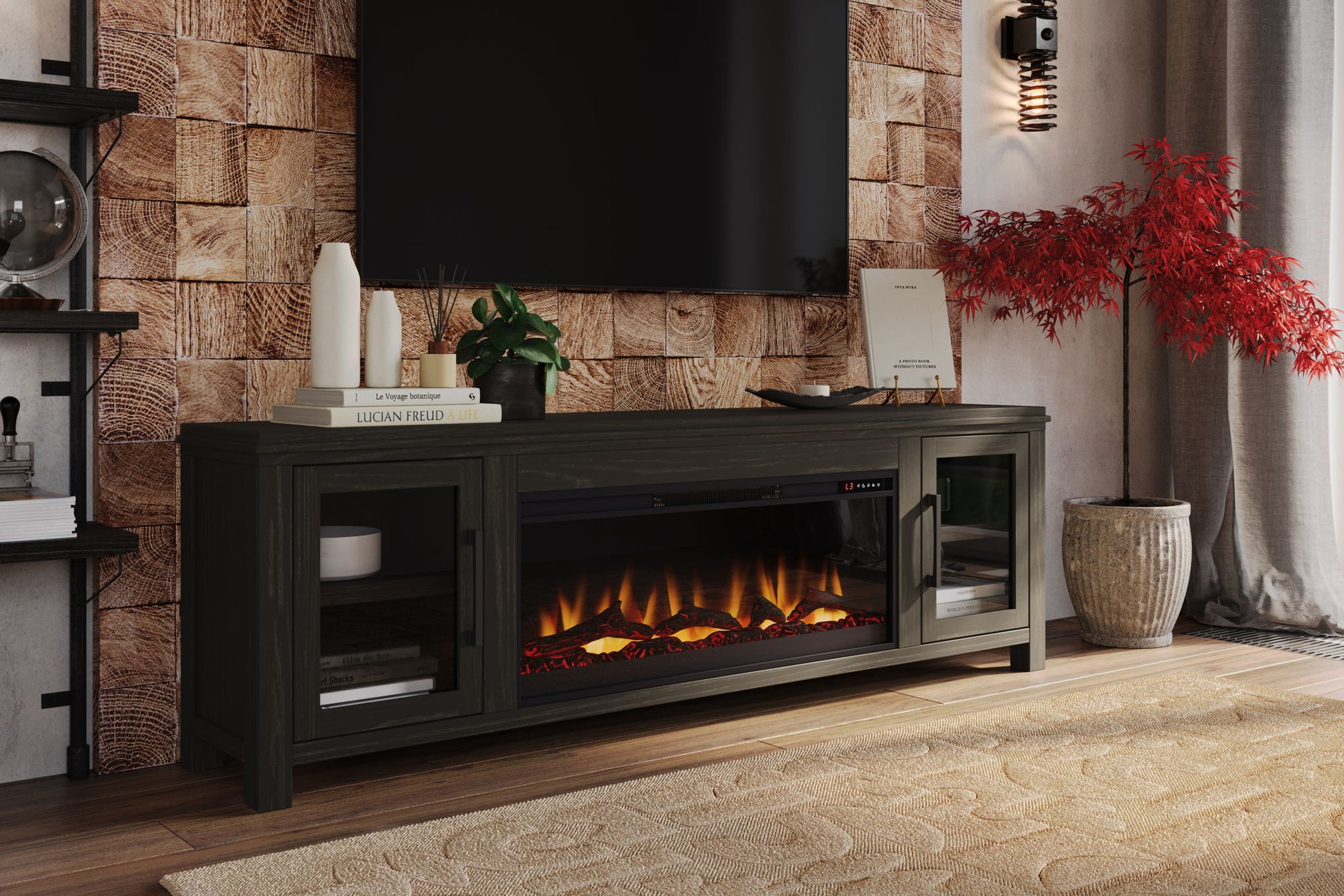 Tybee - Electric Fireplace TV Console For TVs Up To 95" - Clove Legends