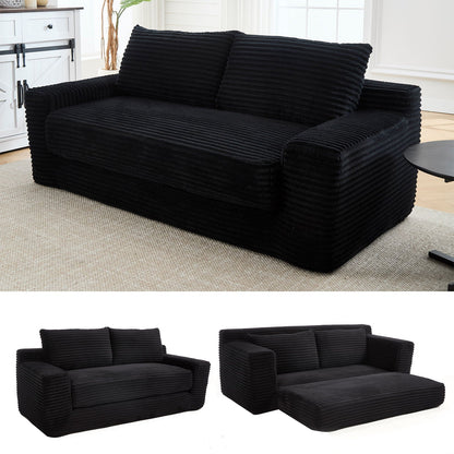Convertible Loveseat Sofa Bed With Memory Foam & Steel Frame Home Essentials