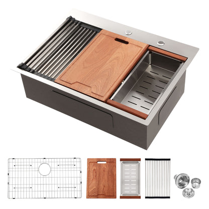 Drop In Kitchen Sink Stainless Steel 16 Gauge Daily Nest