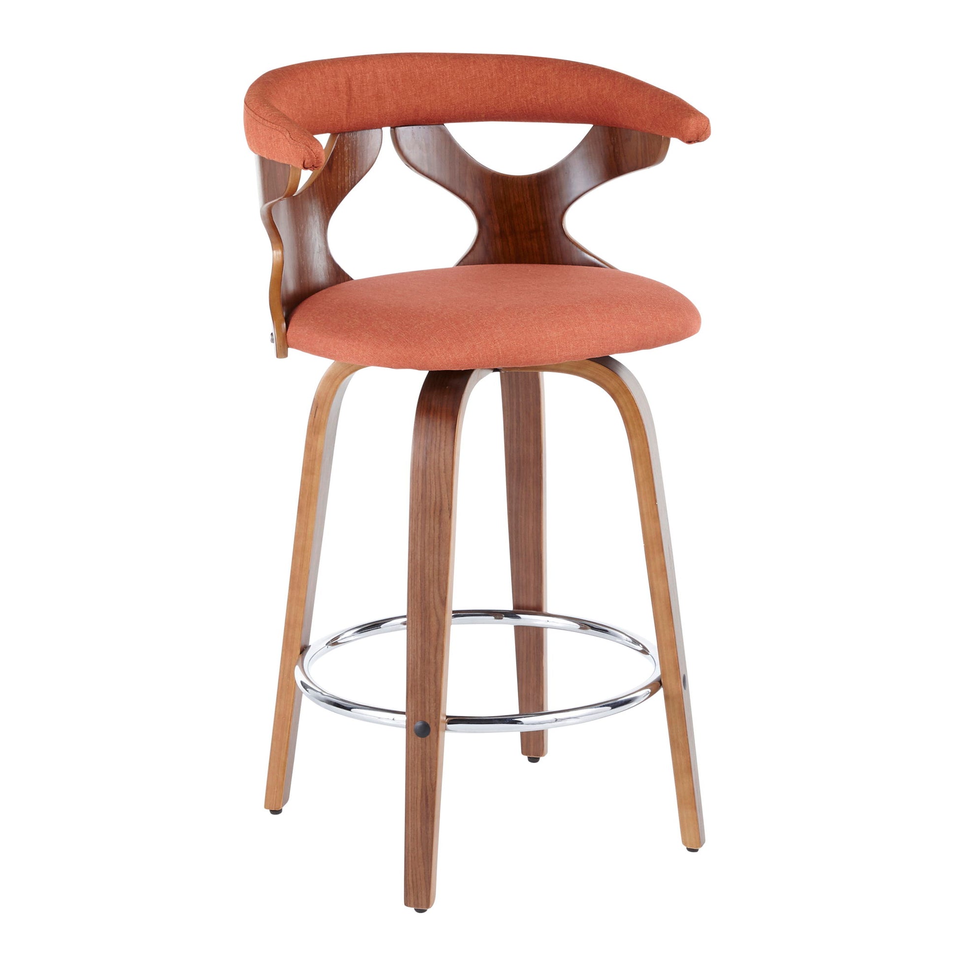 Gardenia - Mid Century Modern Fixed Height Counter Stool With Swivel (Set of 2) Lumi Source