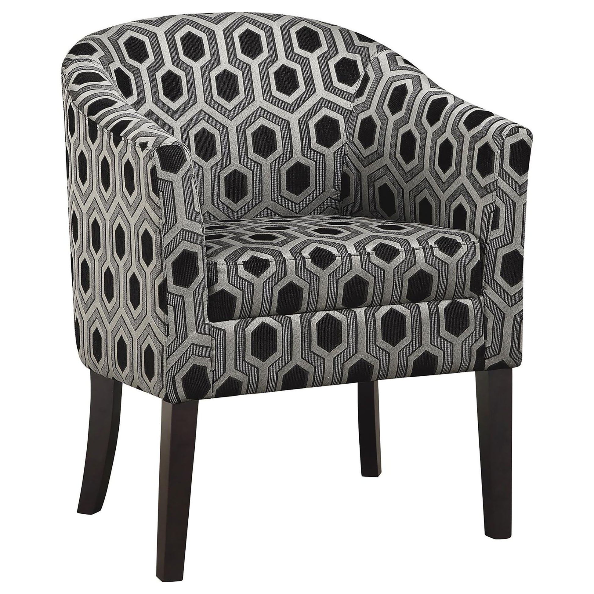 Barrel Back Accent Chair - Gray Furniture Max