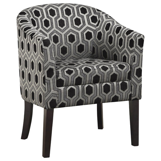 Barrel Back Accent Chair - Gray Furniture Max
