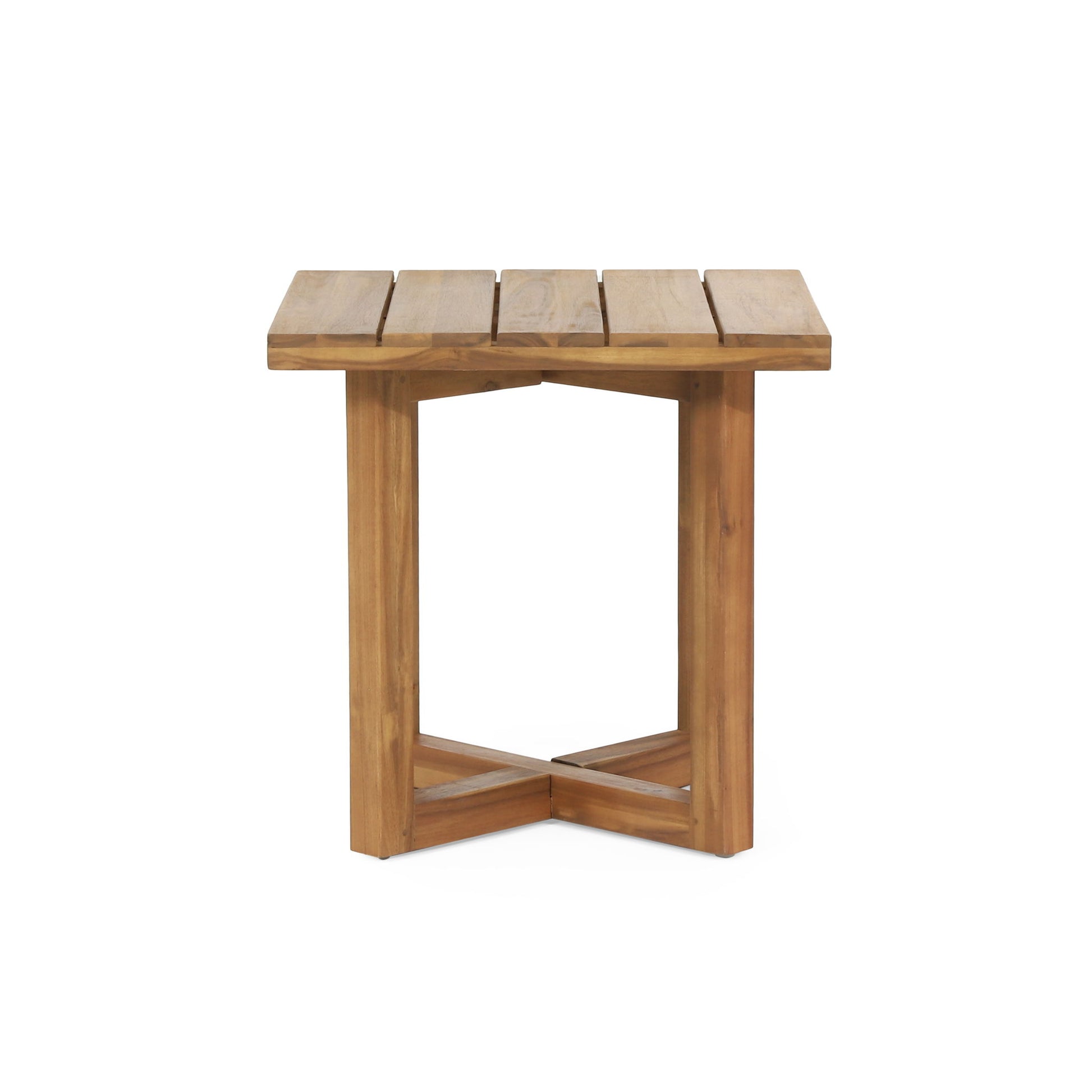 Ella - Square Side Table With Cross Stretcher Base Noble House