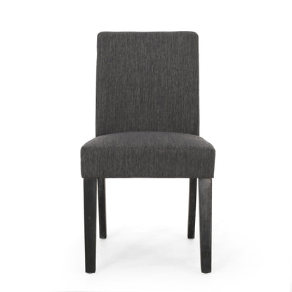 Contemporary Dining Chair With Upholstered Seating And Tapered Legs Noble House