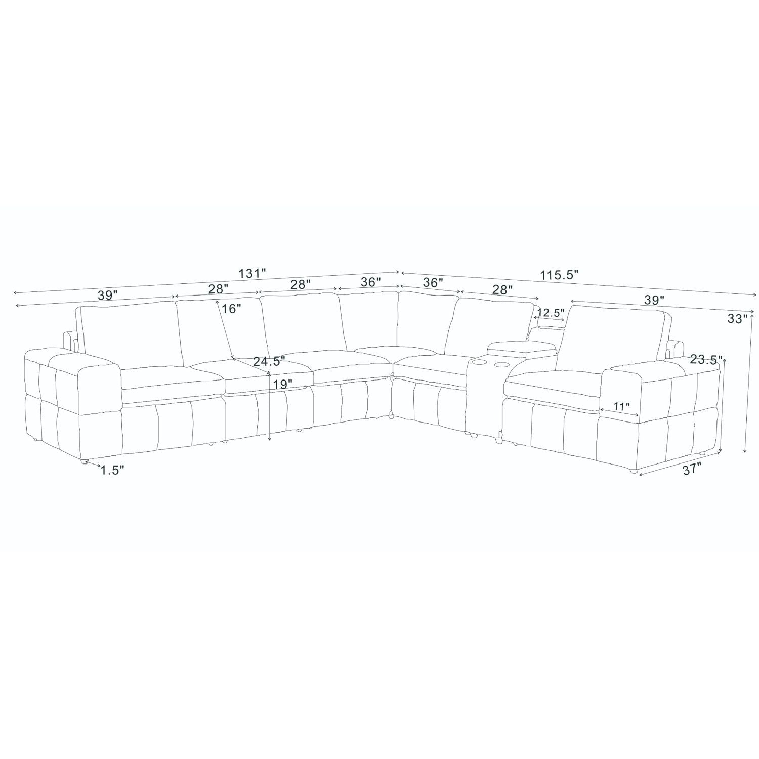 Large - Arm Upholstery Modular Sectional With Custom Configuration - Olive Green Home Essentials