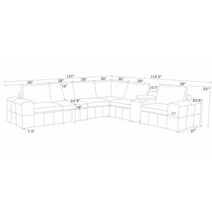 Large - Arm Upholstery Modular Sectional With Custom Configuration - Olive Green Home Essentials