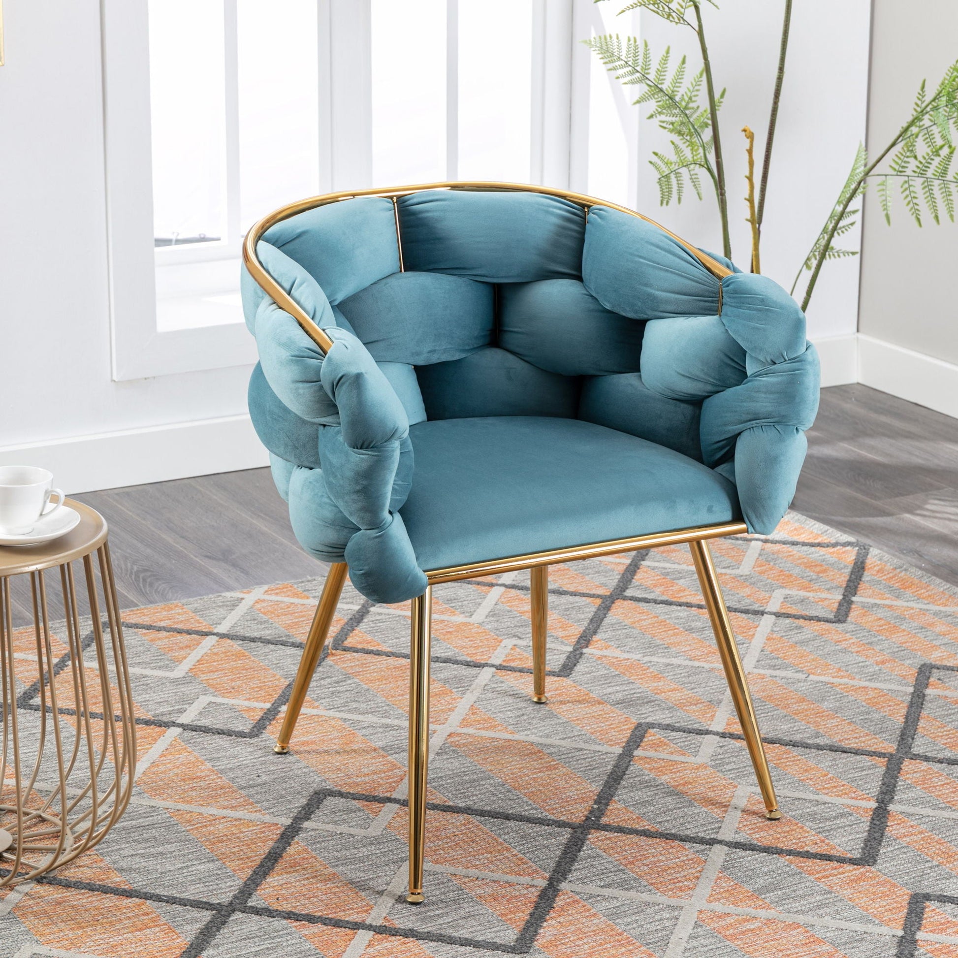 Luxury Modern Simple Leisure Single Sofa Chair Bedroom Lazy Person Household Dresser Stool Manicure Table Back Chair Home Essentials