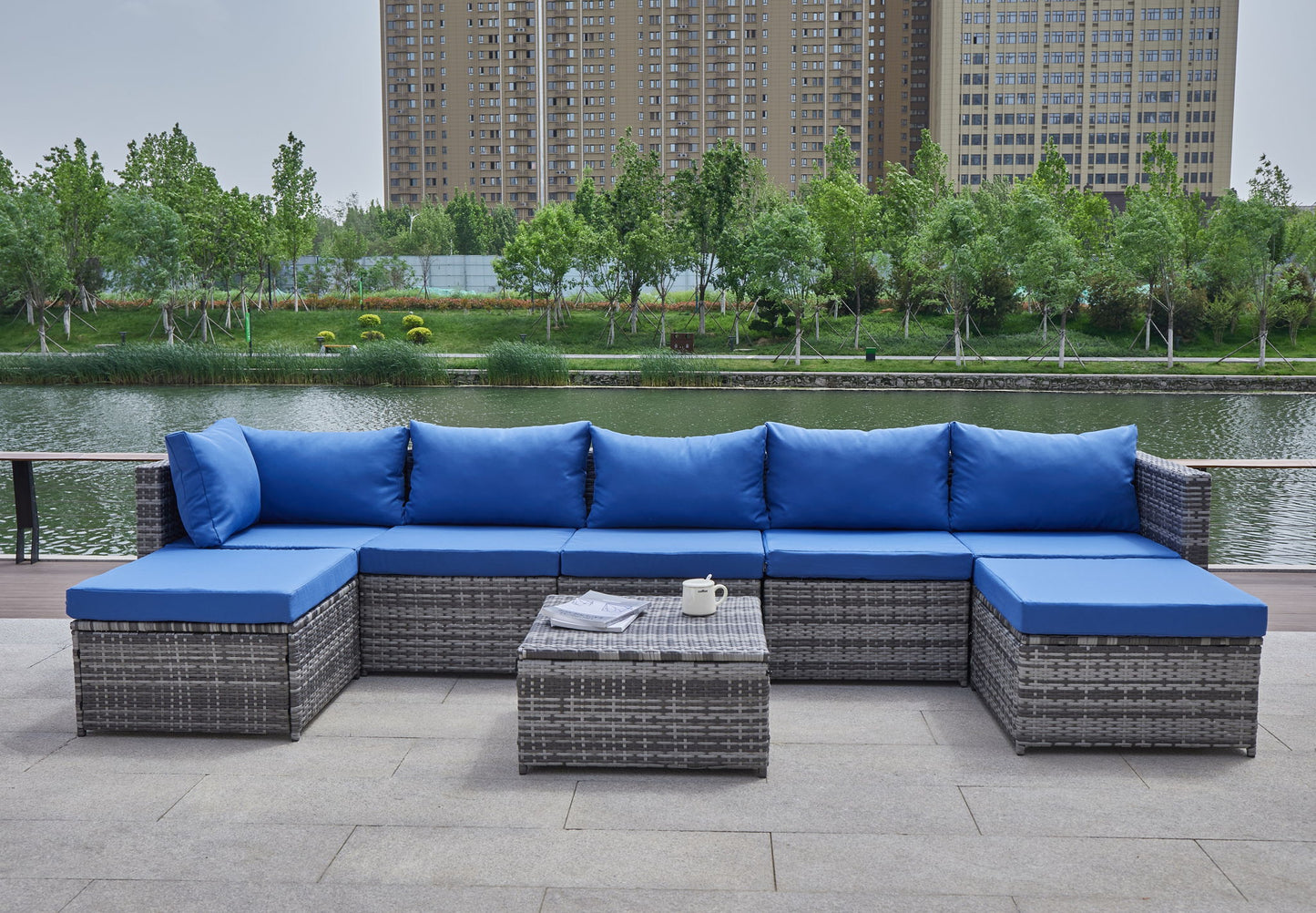 Patio Sofa With Cushions Home Essentials
