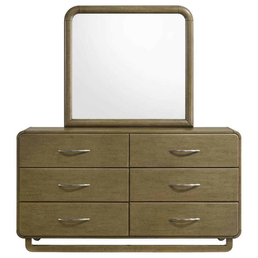 Amsbury - 6-Drawer Dresser And Mirror - Nutmeg Coaster Fine Furniture