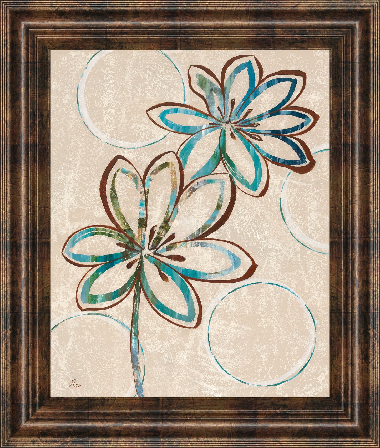 Tie Dye I By Nan - Framed Print Wall Art - Blue