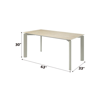 Ingram - Ceramic Top Dining Table - Light Gray Acme