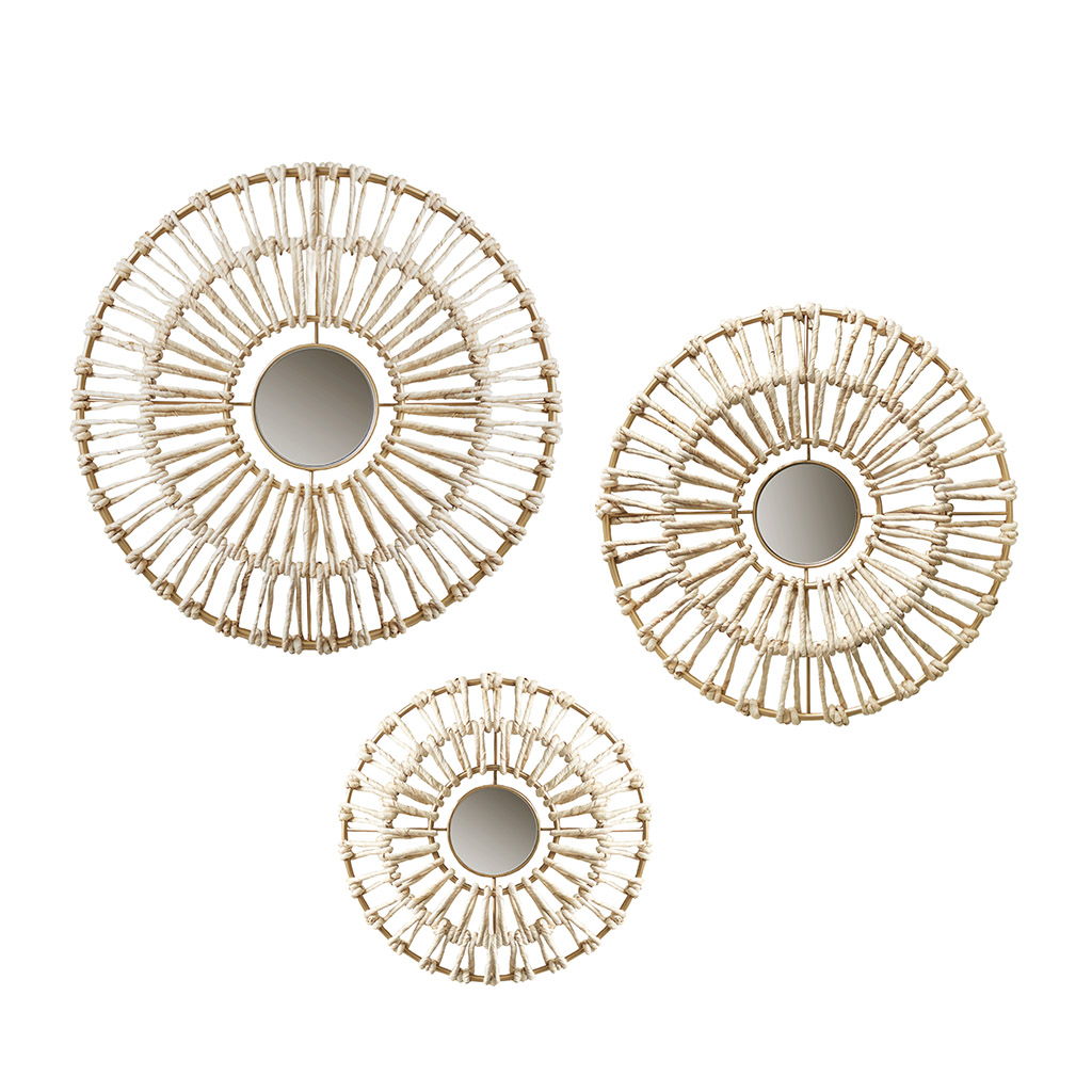 Ella - Corn Leaves Wall Decoration (Set of 3) - Neutral Madison Park