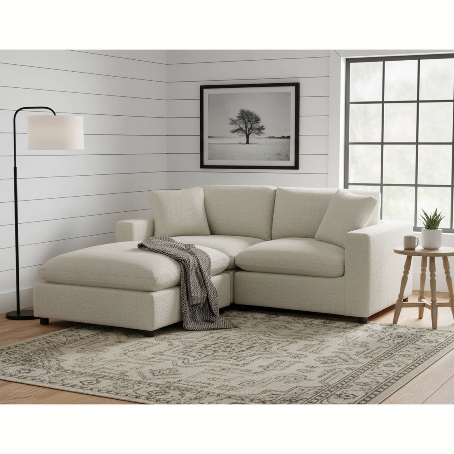 Cassandra - Sofa With Ottoman Home Essentials