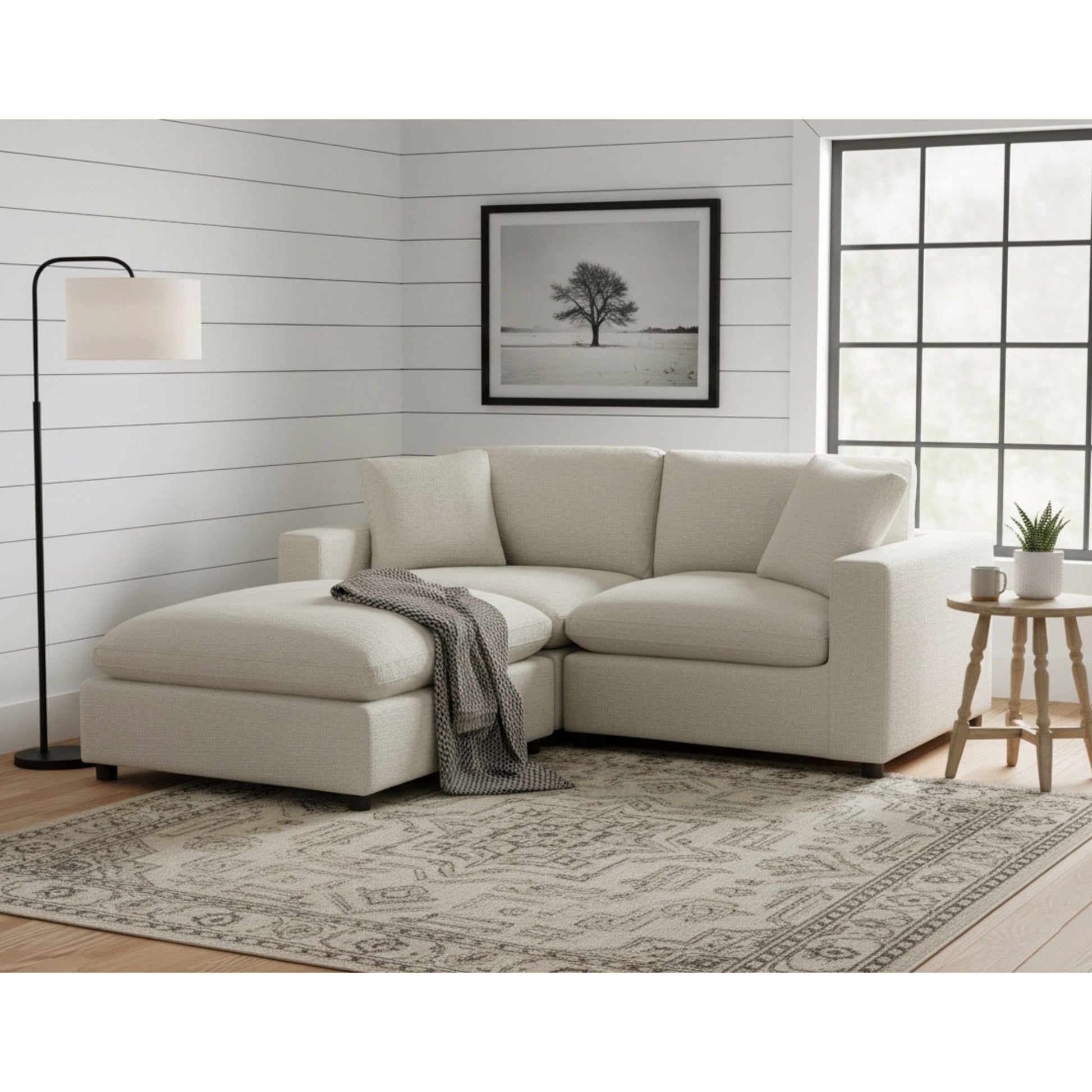 Cassandra - Sofa With Ottoman Home Essentials