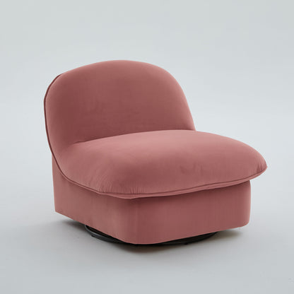 Pumpkin Shaped Swivel Accent Chair, 360 Degree Rotation For Living Room Home Essentials