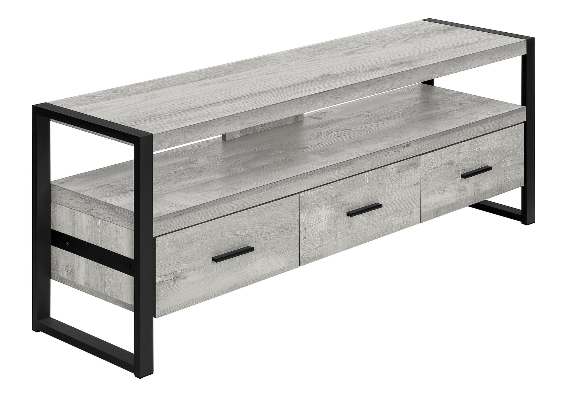 TV Stand, Console, Media Entertainment Center, Storage Drawers, Modern 8th Street