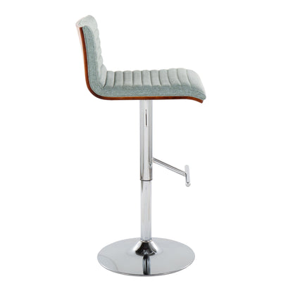 Mason - Contemporary Adjustable Barstool & Swivel With Straight T Footrest (Set of 2) Lumi Source