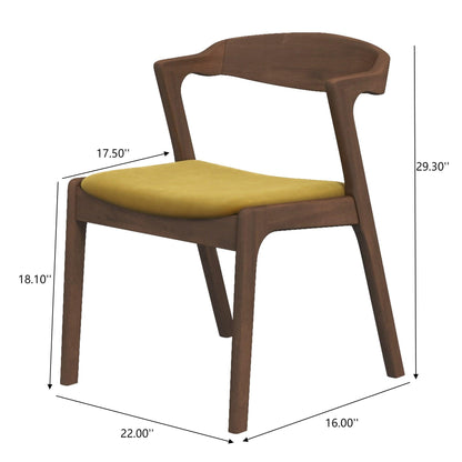 Dakota - Mid-Century Modern Velvet Dining Chair (Set of 2) Ashcroft Furniture