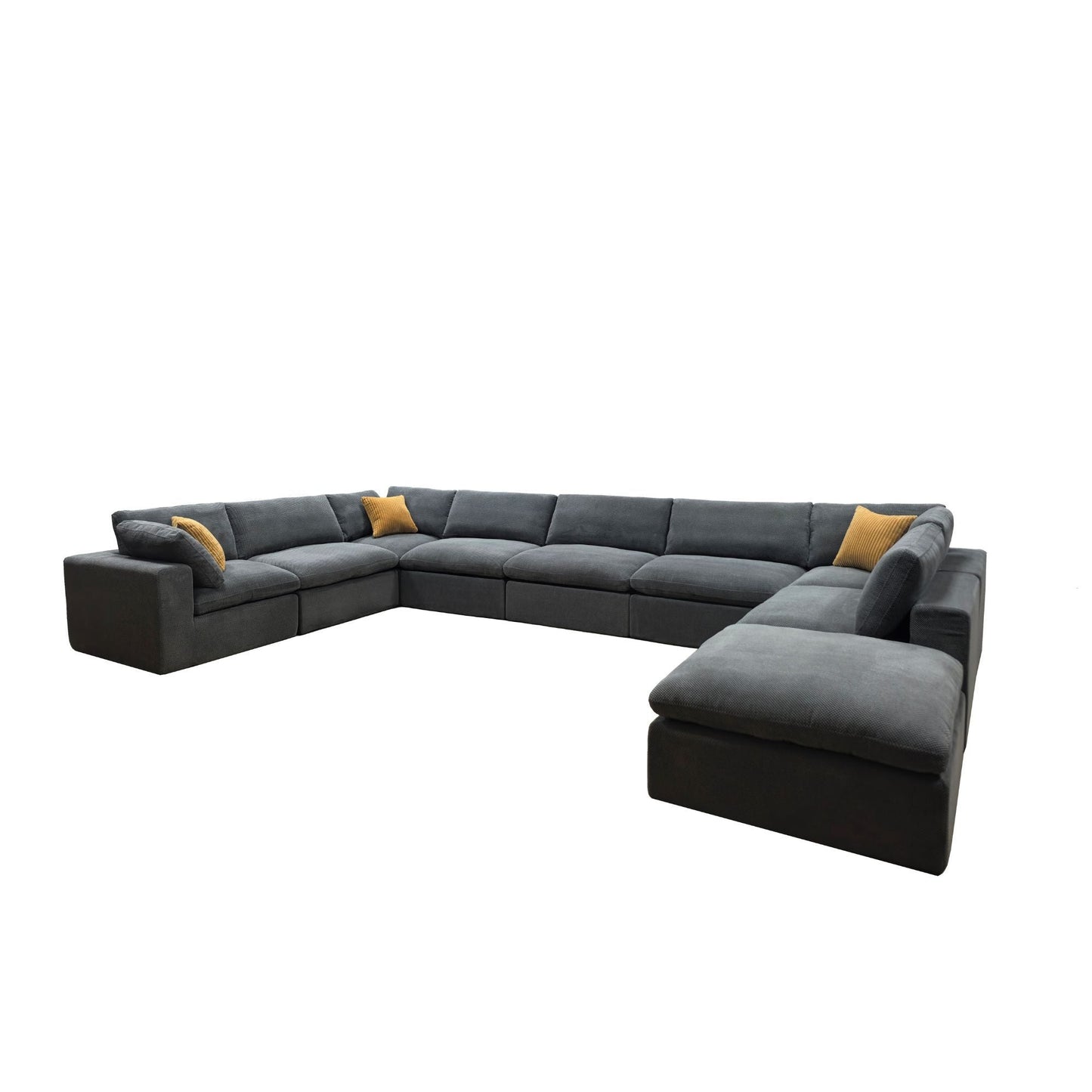 Custom Configuration Modular Sectional & Toss Pillows Home Essentials