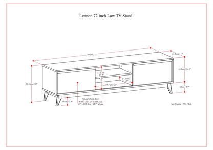 Lennon - Handcrafted Low TV Stand Simpli-Home