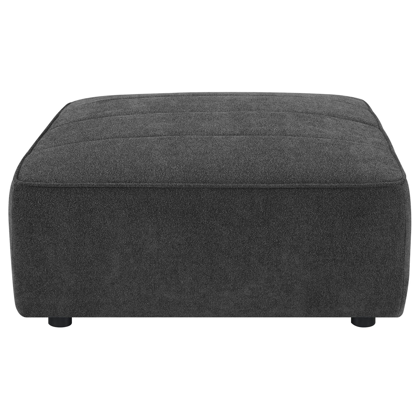 Ortega - Square Ottoman - Charcoal Furniture Max