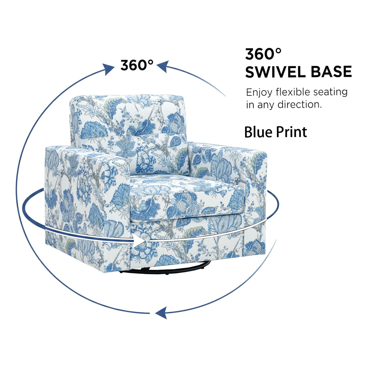 360 Degree Rotation Single Sofa Chair For Living Room Home Essentials