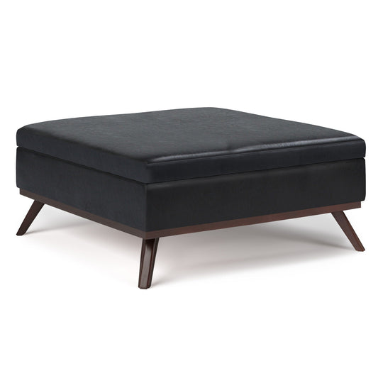 Owen - Multifunctional Square Coffee Table Storage Ottoman Simpli-Home