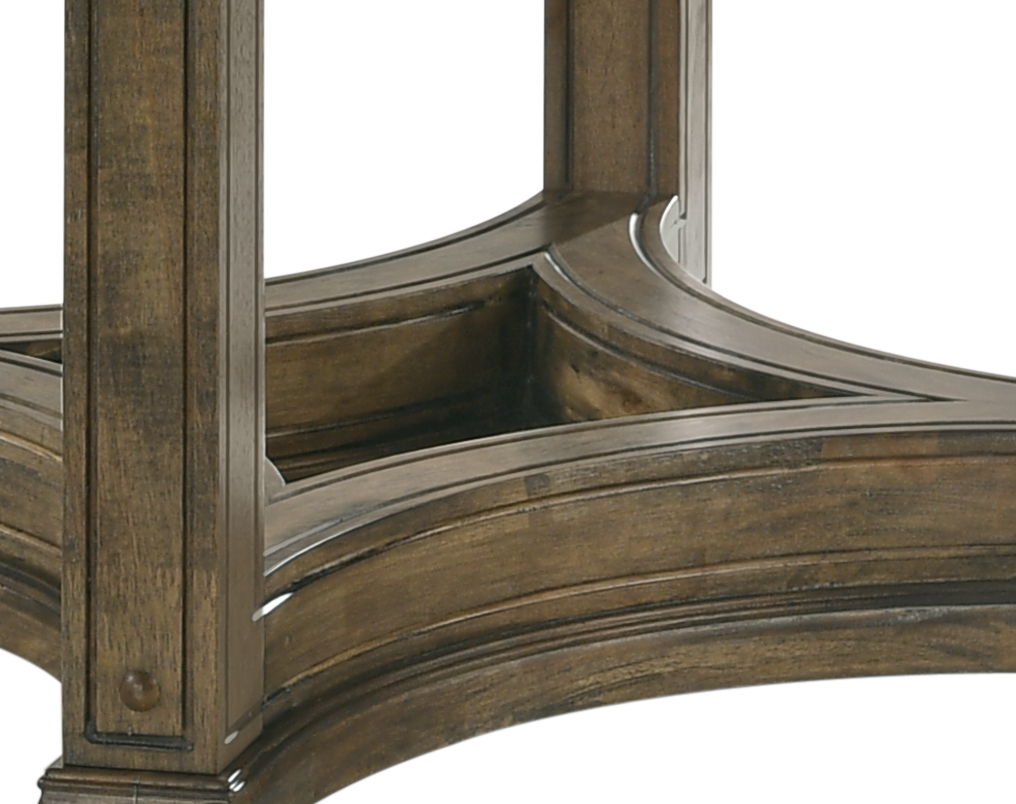 Parfield - Weathered Round Dining Table - Oak Acme