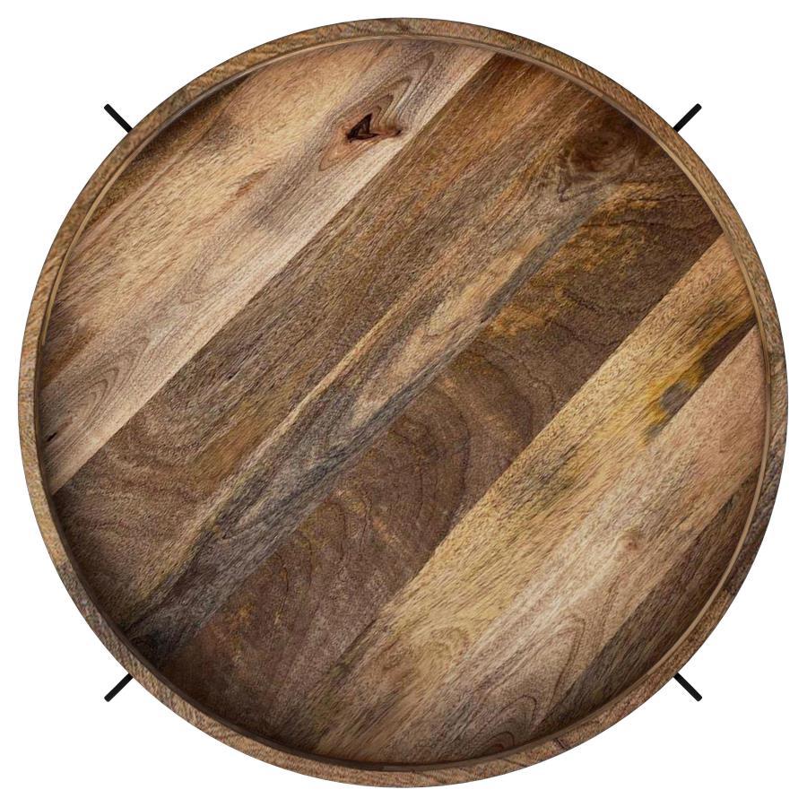 Adhvik - Round Table With Marble Shelf Coaster Fine Furniture