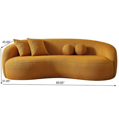 Drake - Japandi Style Curvy Boucle Sofa Ashcroft Furniture