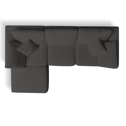 Cloud Sectional Couch, Convertible With Ottoman, 3 Seater Modular Design Home Essentials