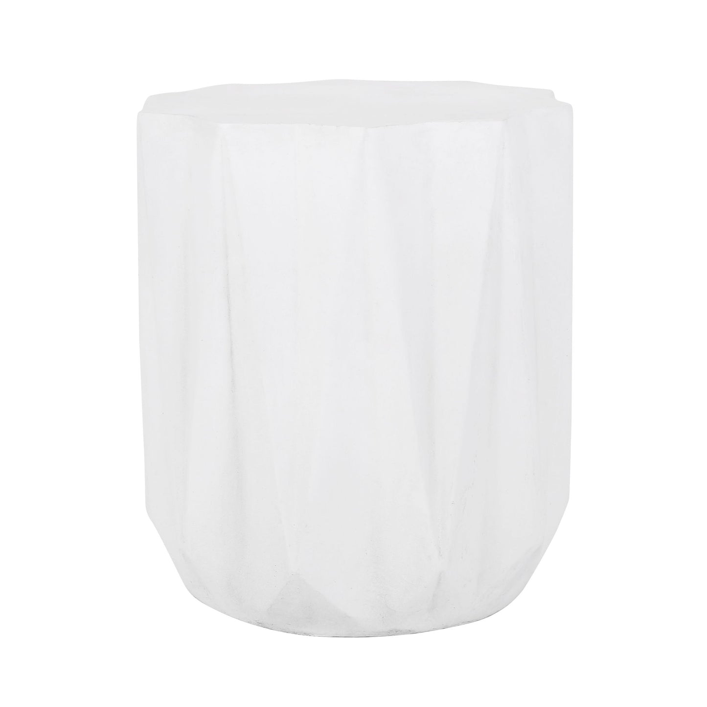 Outdoor Lightweight Concrete Side Table - Antique White Noble House