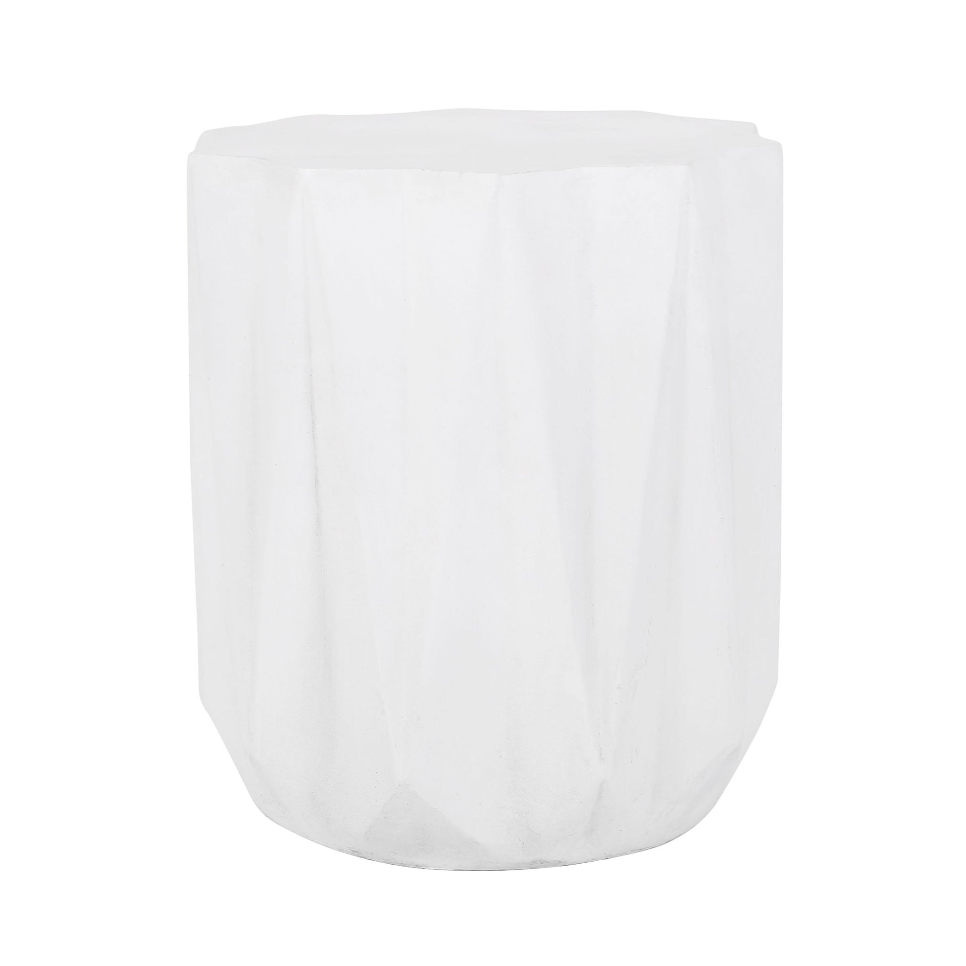 Outdoor Lightweight Concrete Side Table - Antique White Noble House
