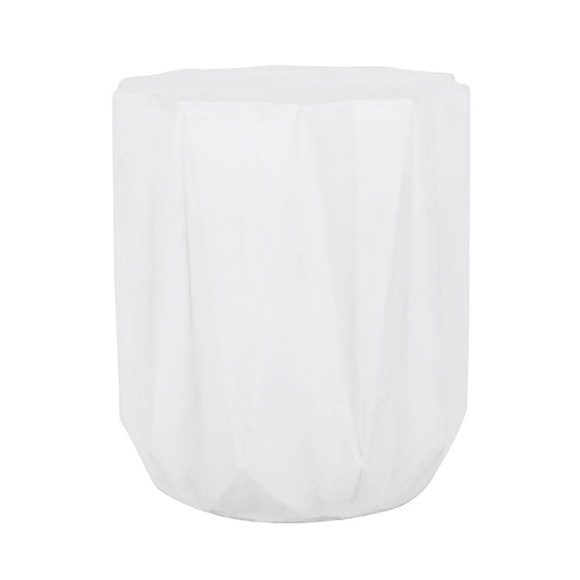 Outdoor Lightweight Concrete Side Table - Antique White Noble House