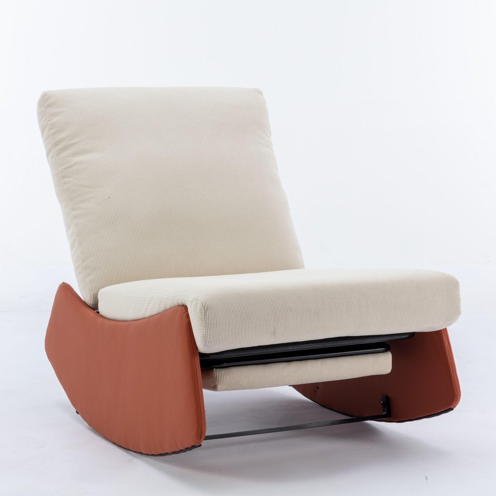 Modern Rocking Chair Recliner, Comfy Rocker Nursery Chair With Footrest, Accent Reading Chair, Upholstered Lounge Chair For Relaxing, Resting, Soft Padded Rocker For Indoor Living Room Bedroom Home Essentials