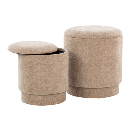 Marla - Upholste Contemporary Ottoman Set Lumi Source
