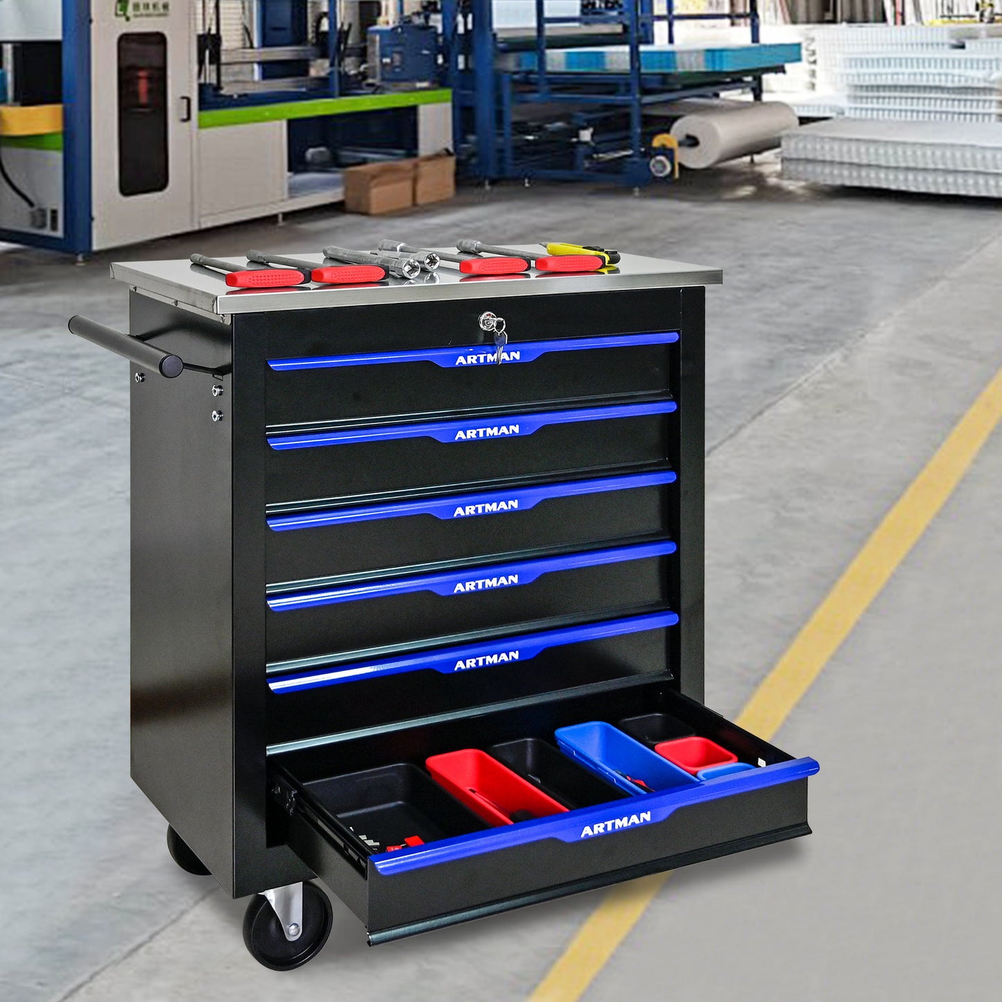 Drawer Multifunctional Tool Cart With Wheels Daily Nest