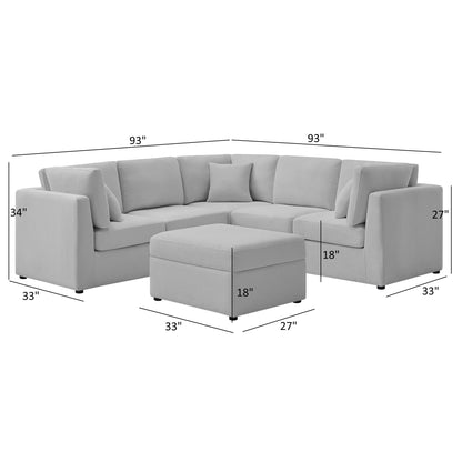 Chauncy - Sectional With Storage Ottoman Ridgecrest Home