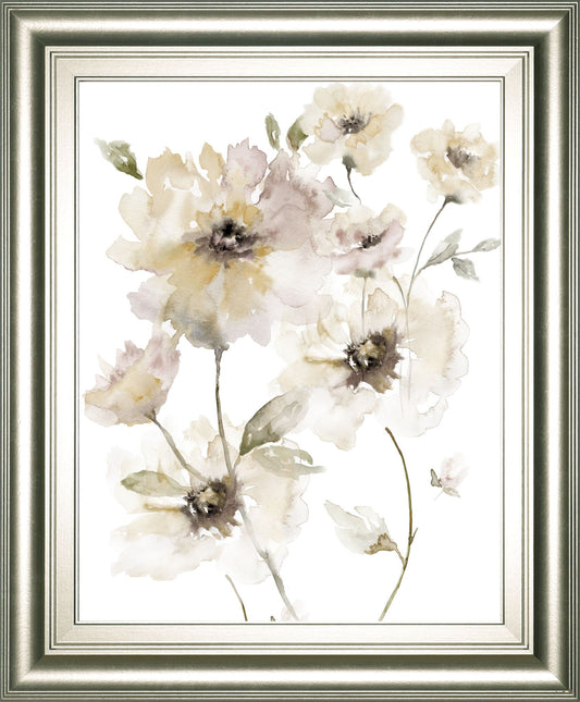 Translucent Garden I By Nan - Framed Print Wall Art - White Classy Art