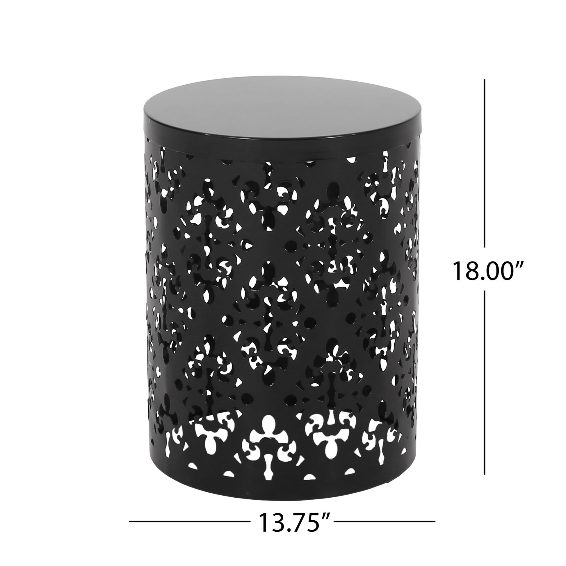 Outdoor Metal Modern Design End Table Noble House