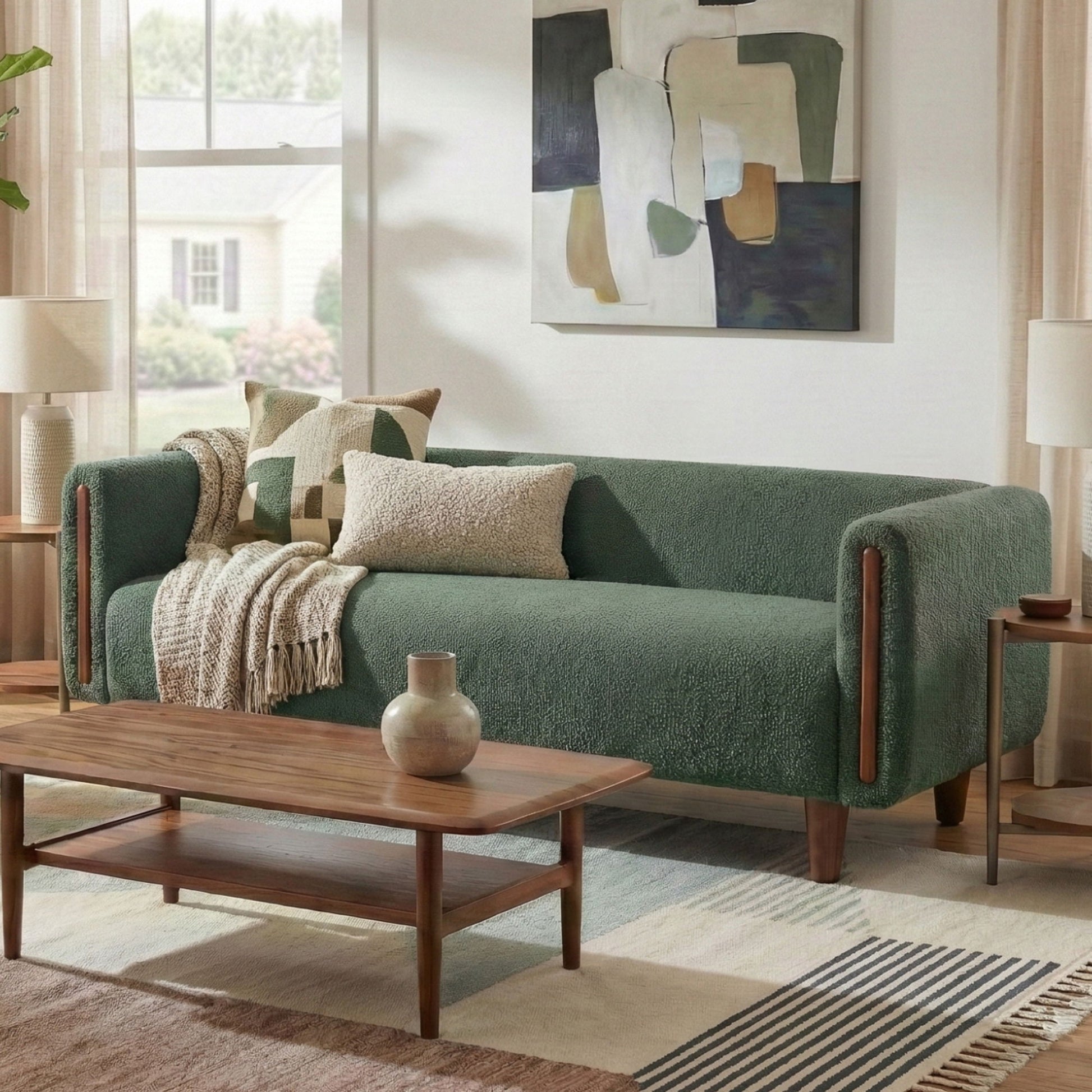 Modern 3 Seater Sofa Noble House